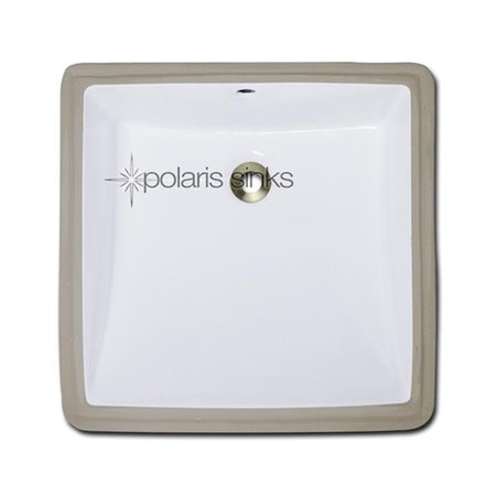 POLARIS SINKS Polaris Sink P0322UW White Rectangular Undermount Porcelain Sink  P0322UW